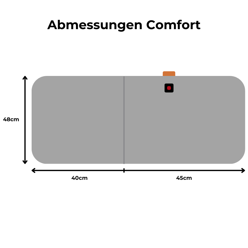 Beheizbare Sitzauflage Comfort Grau