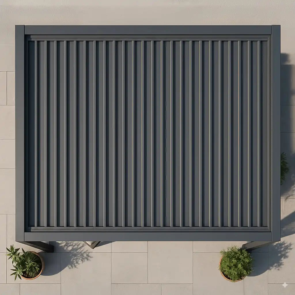 SkyShade Pro 3x4m Aluminium-Pergola mit LED & App-Steuerung – Anthrazit