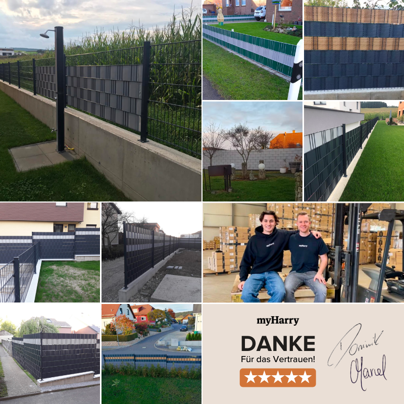 Rattan Sichtschutzstreifen Grau RD17 255cm