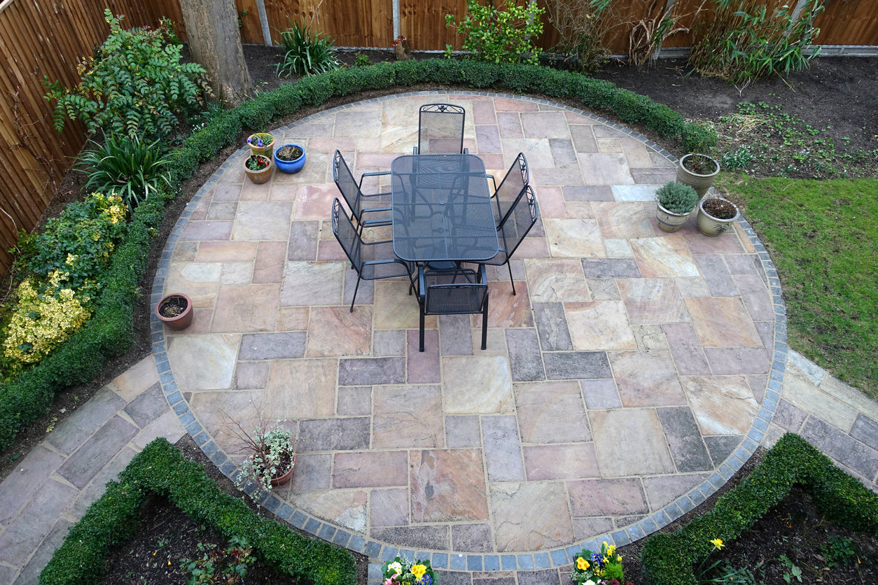 runde Terrasse selber bauen