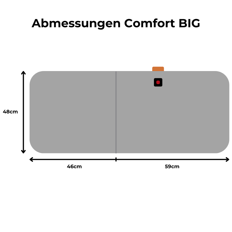 Beheizbares Sitzauflage Comfort BIG Grau