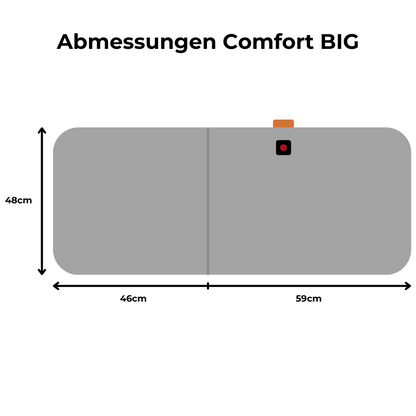 Beheizbares Sitzauflage Comfort BIG Grau
