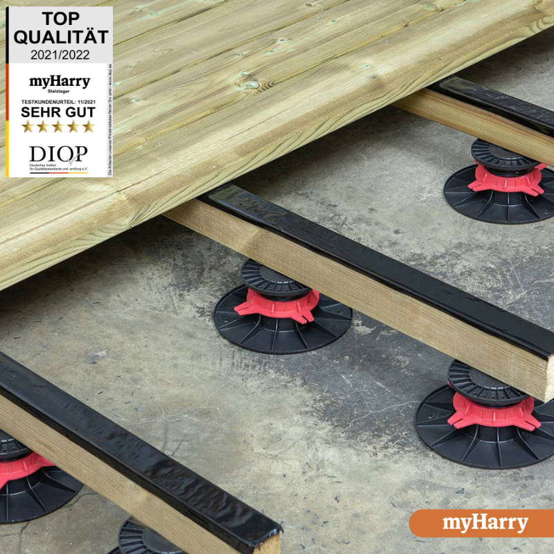 Palettenware Balkenlager 60-90mm für Terrassendielen