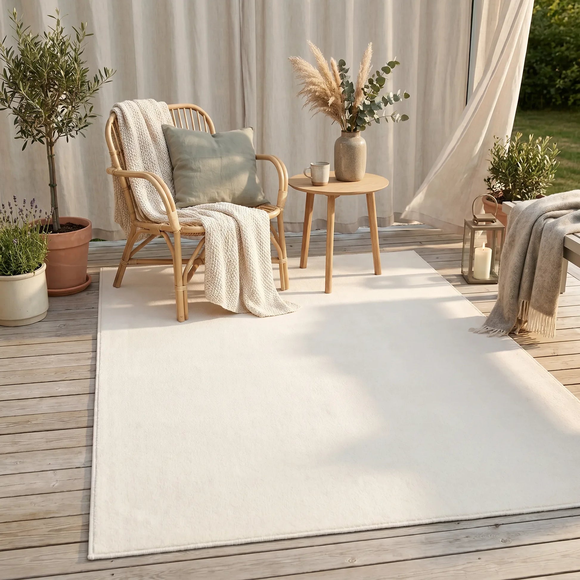 In- & Outdoor-Teppich Almond Beige waschbar