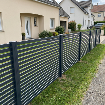 Aluminium Sichtschutzzaun MARIO Schmal Anthrazit