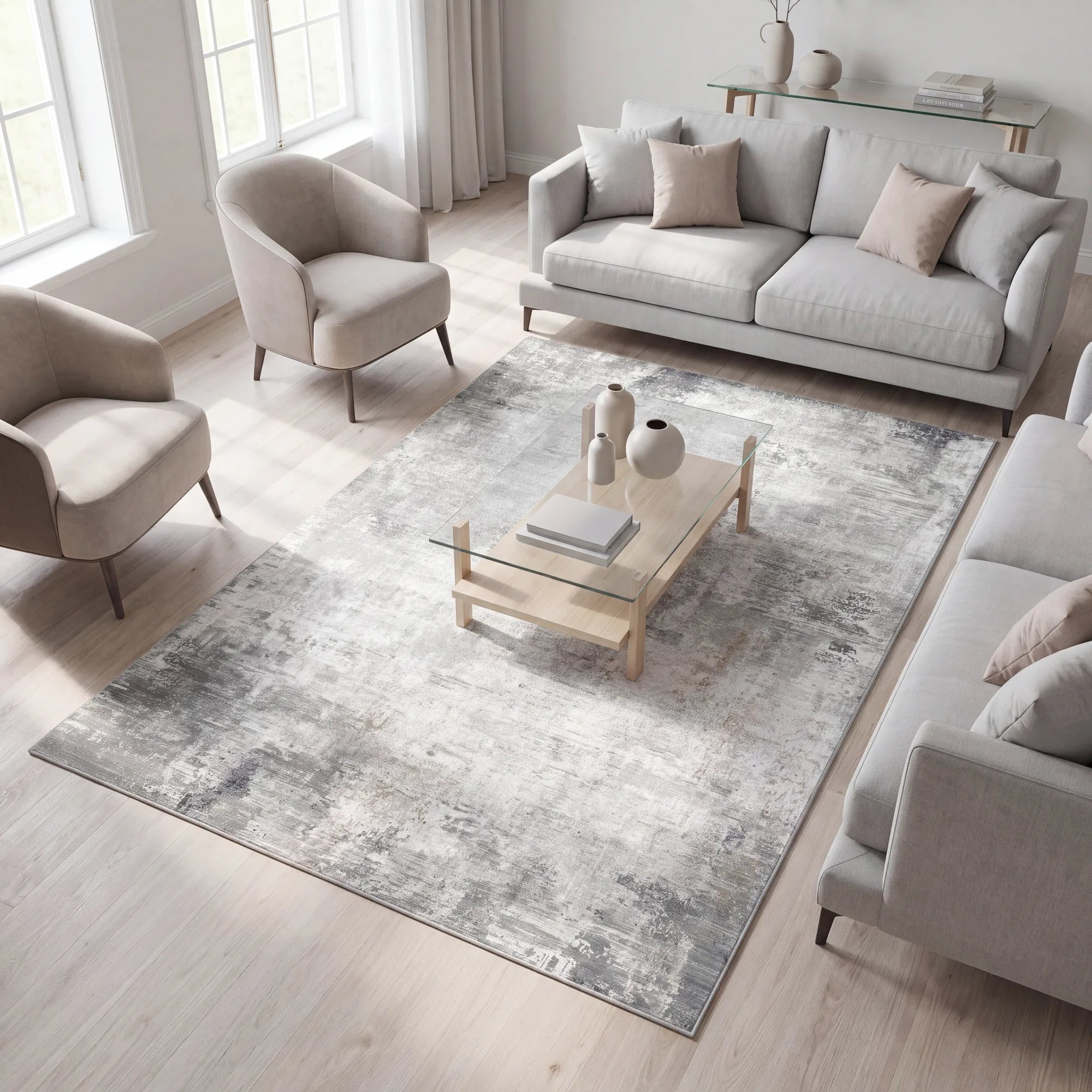 In- & Outdoor-Teppich Ash Grey waschbar