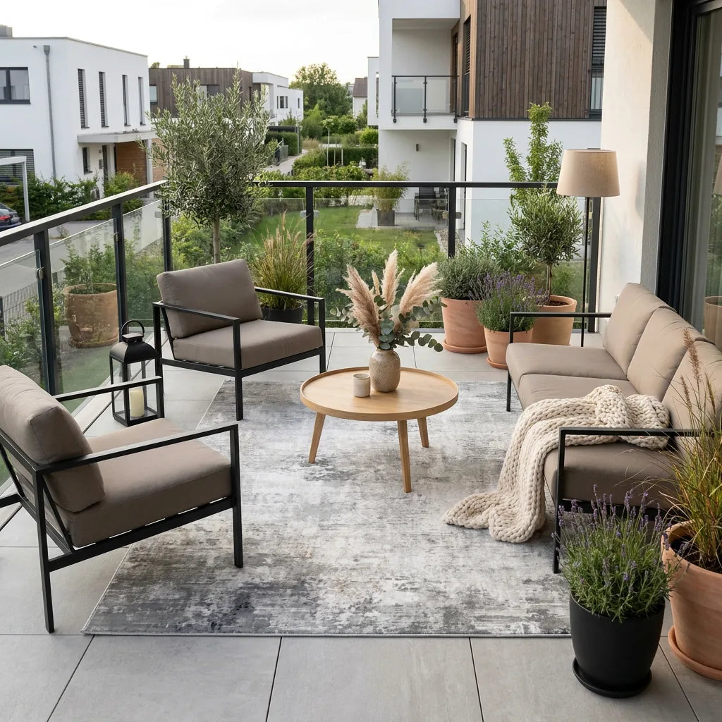 In- & Outdoor-Teppich Ash Grey waschbar