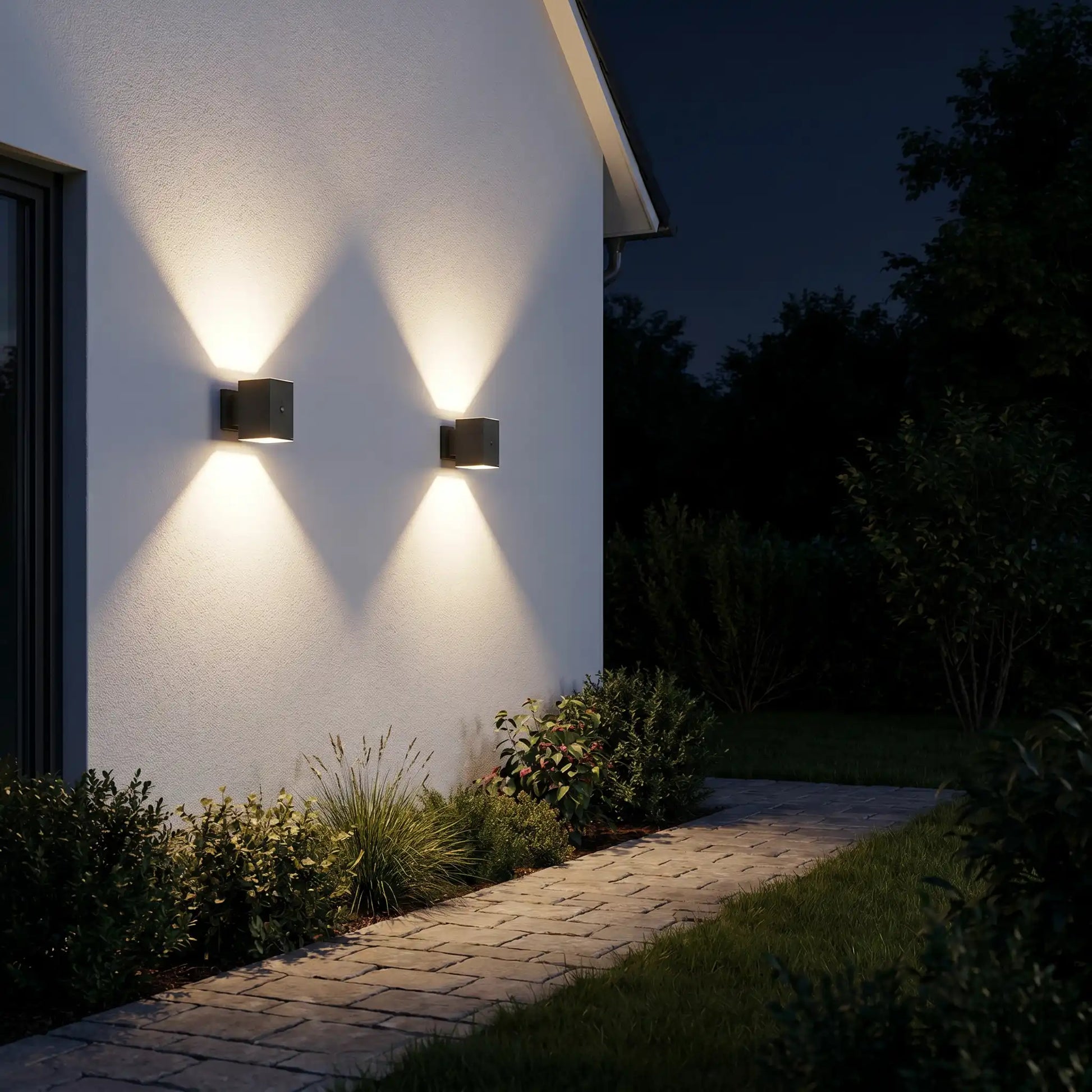 Solar Außenwandleuchten mit Bewegungsmelder und Fernbedienung Edge 2er Set