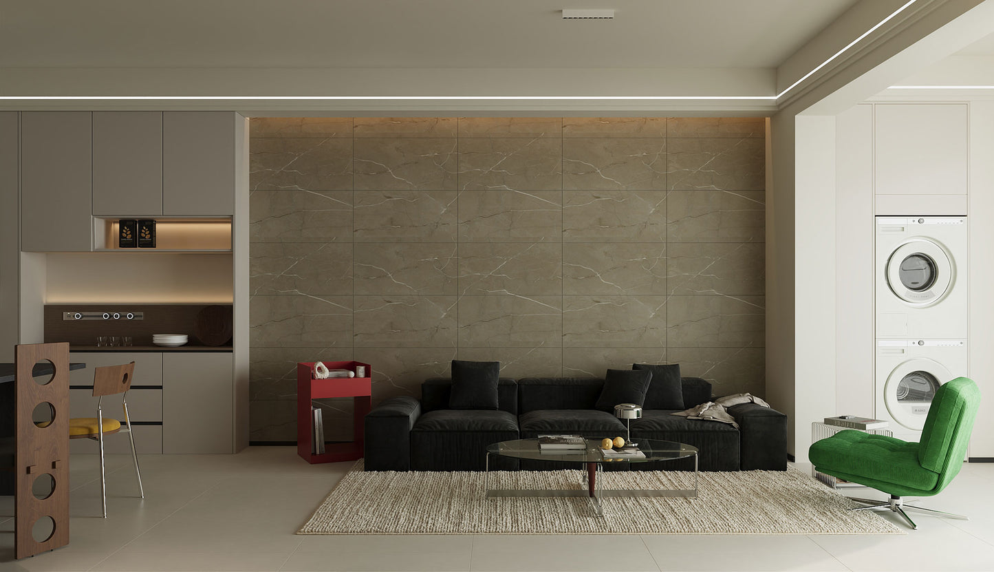 SPC-Wandverkleidung Marmor Braun 800x400mm