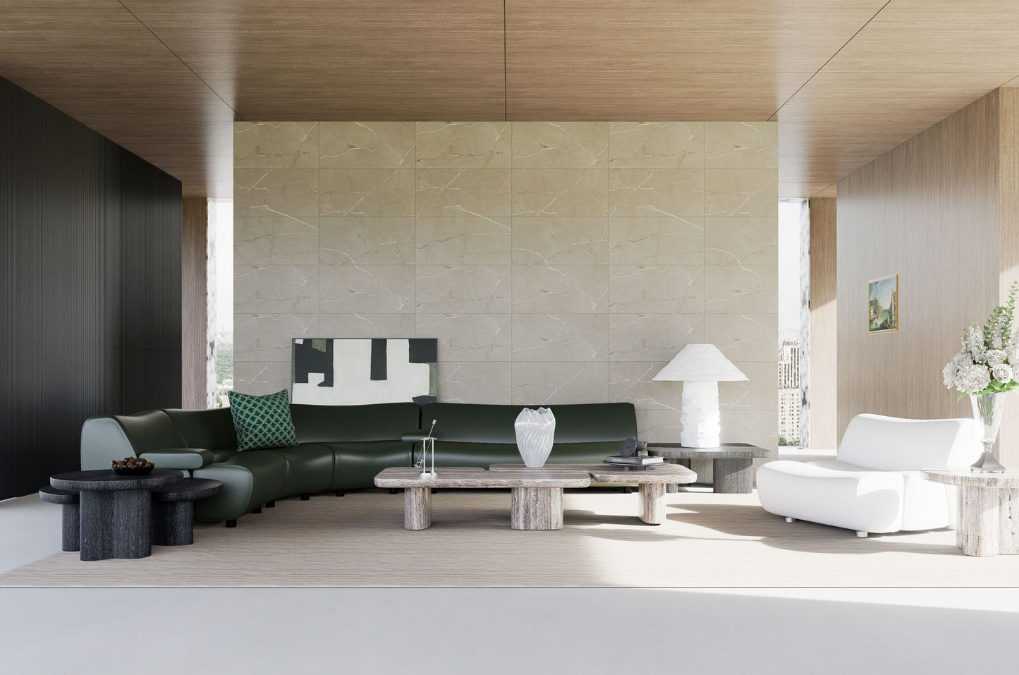 SPC-Wandverkleidung Marmor Braun 800x400mm