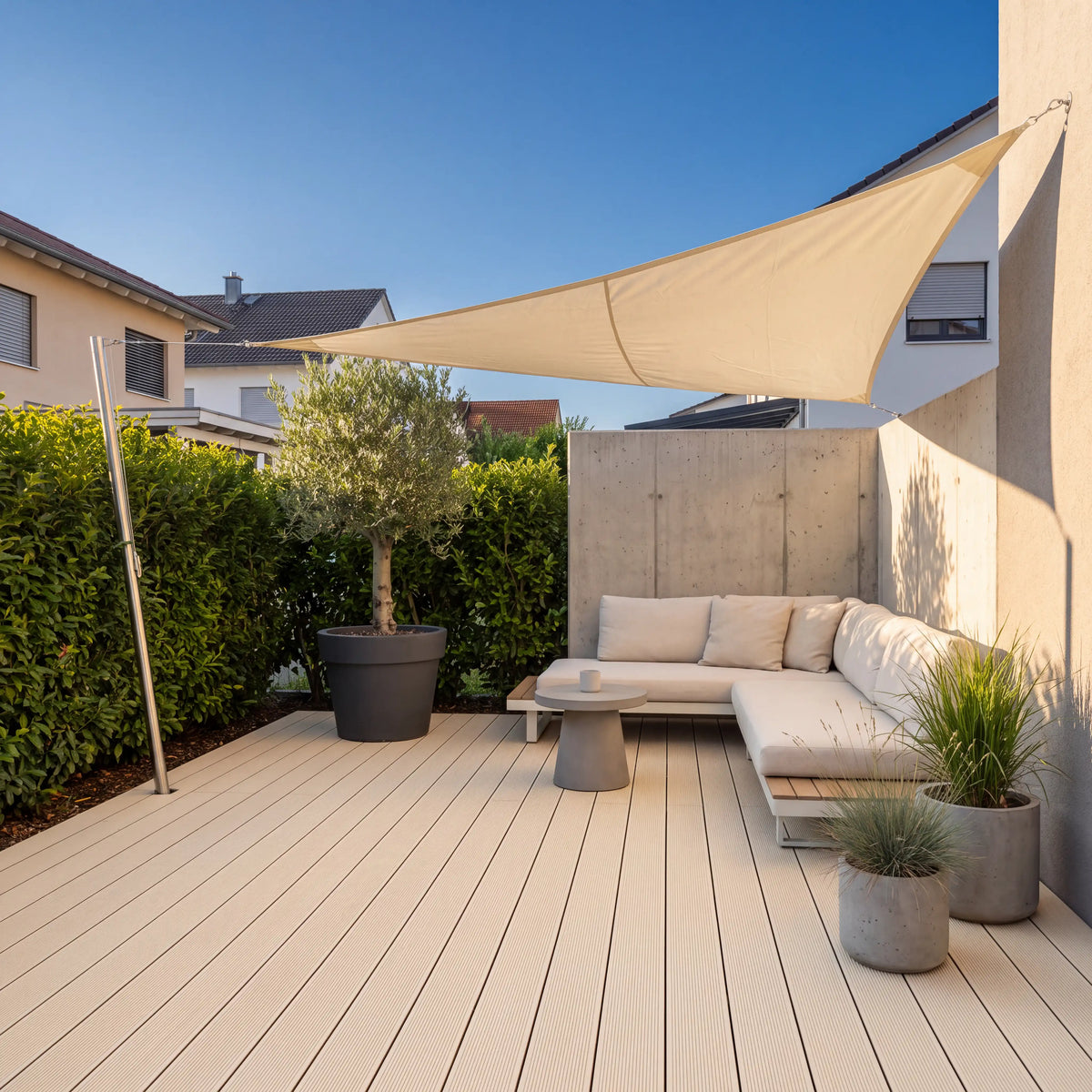 WPC Terrassendiele Massiv ECO Champagner