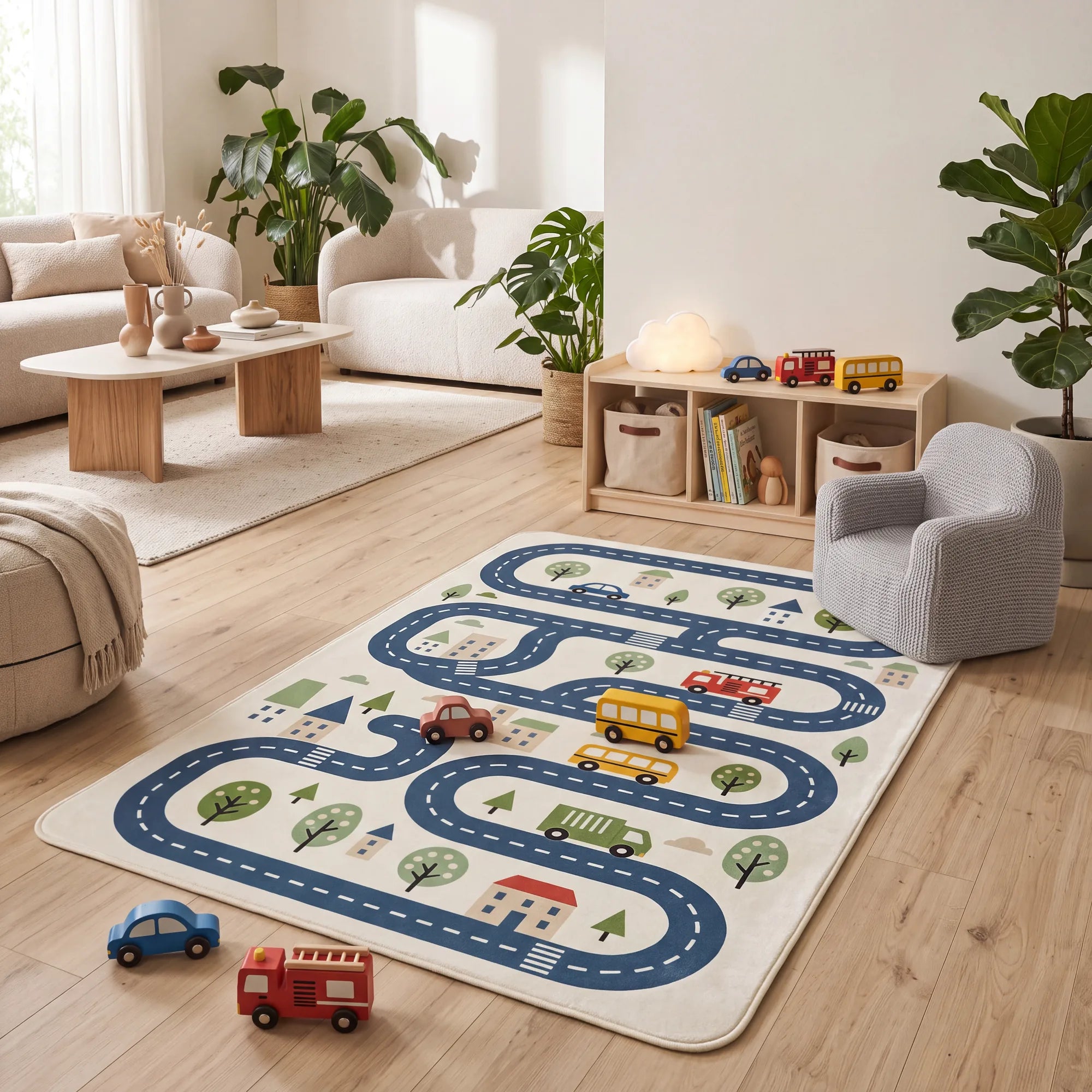 Kinderteppich City Drive waschbar