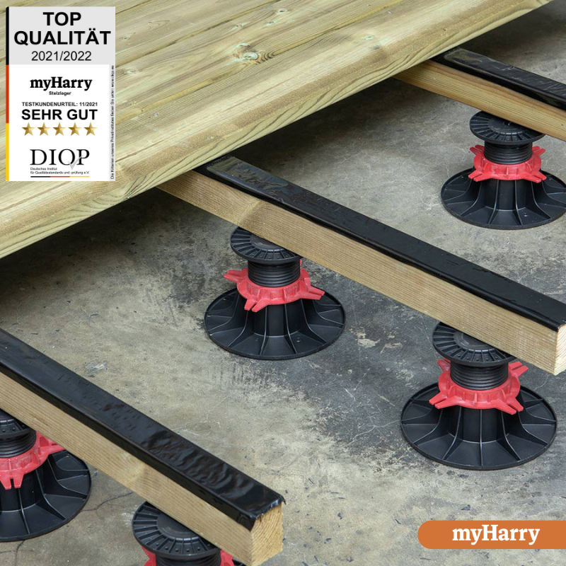 Palettenware Balkenlager 90-150mm für Terrassendielen