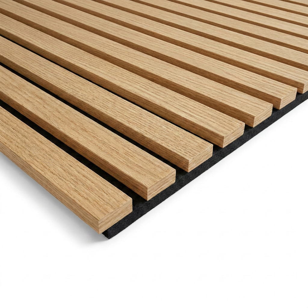 Akustikpaneel Premium Eiche – Filz Schwarz 244 × 60 cm