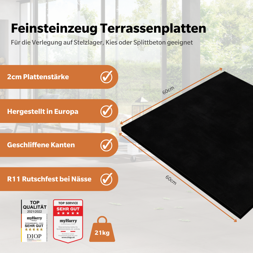 Terrassenplatte Achat 60x60x2cm
