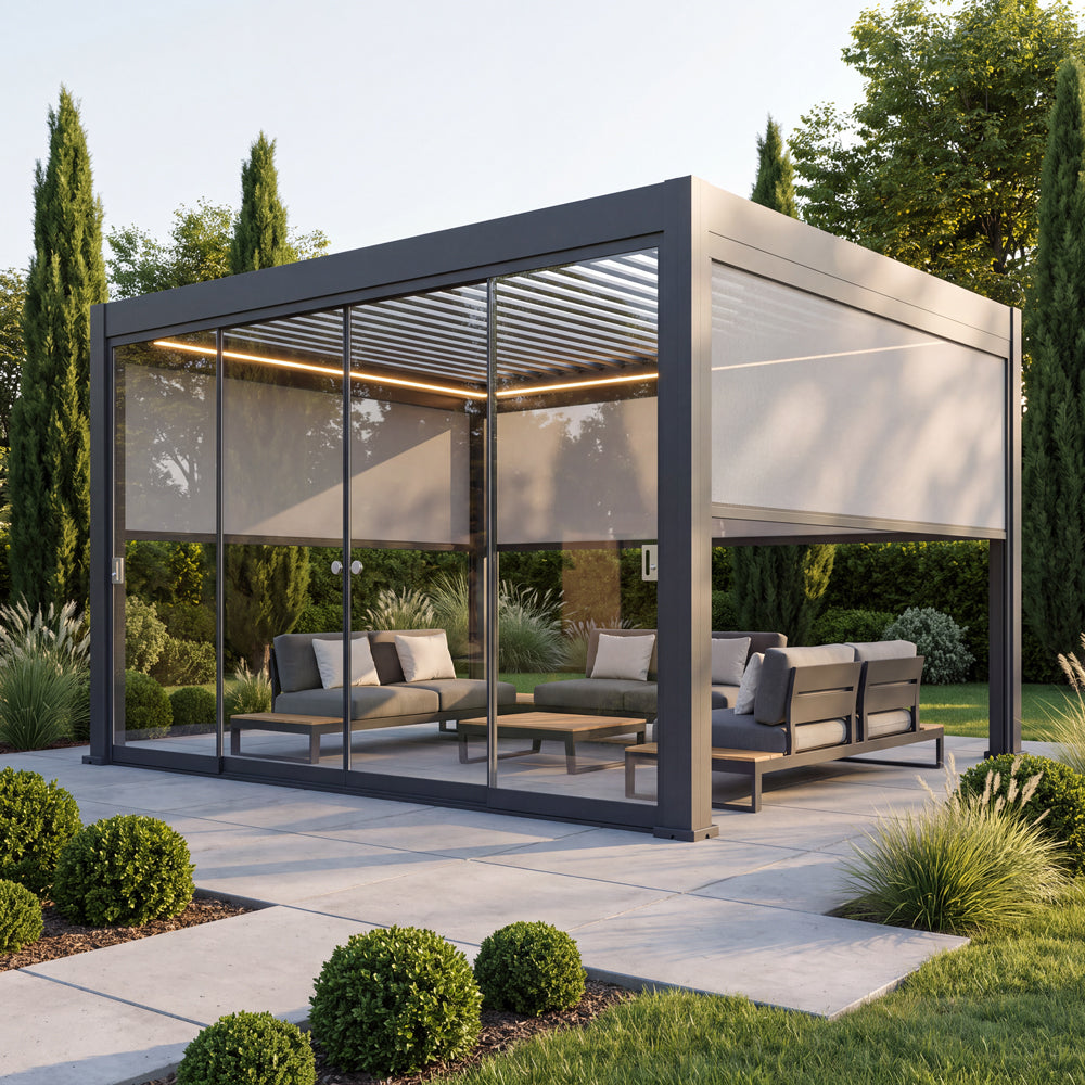 Glaswand-Element für SkyShade Pro – 4 m