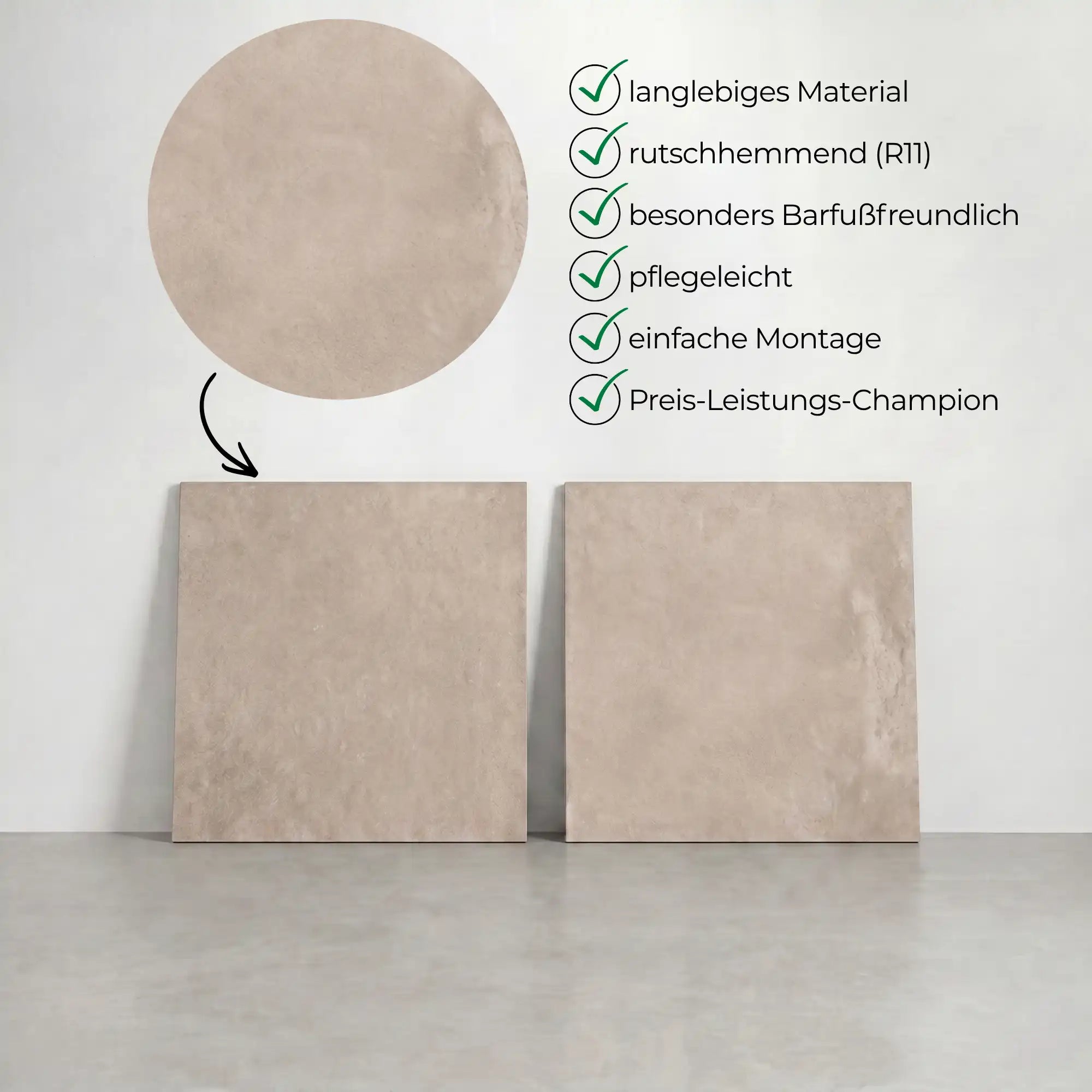 Extra starke Terrassenplatte Light 60x60x3cm