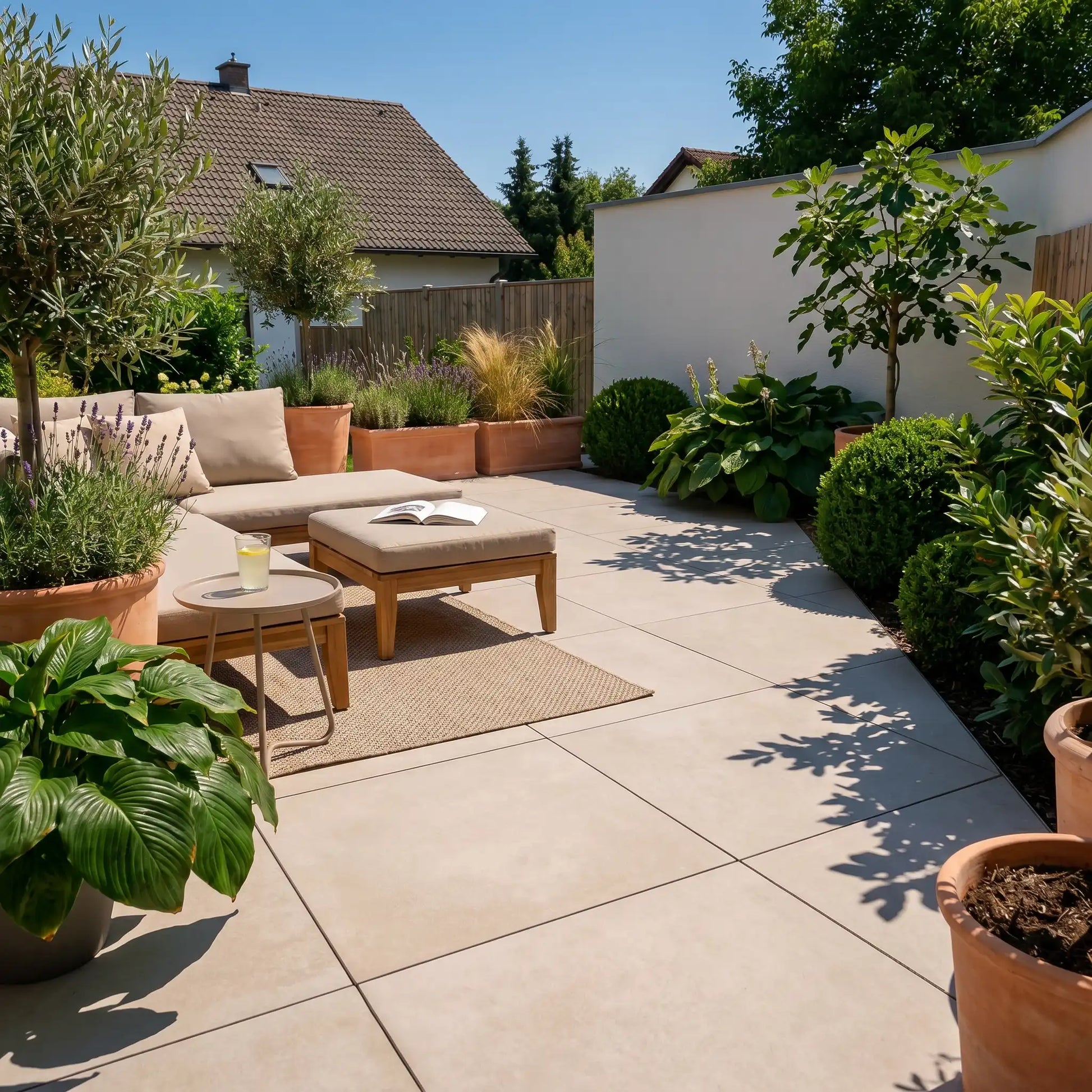 Komplettpaket Terrassenplatte Natural 60x60x2cm