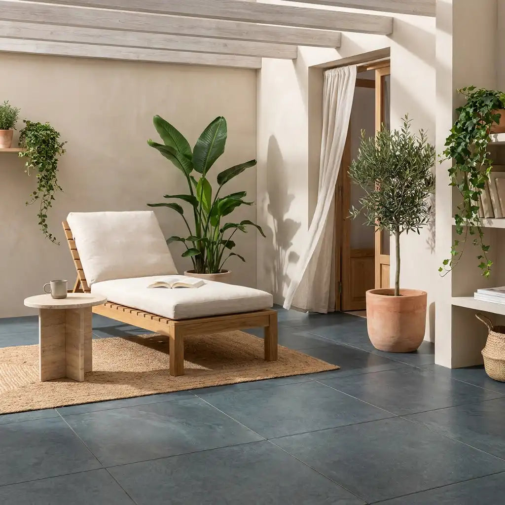 Komplettpaket Terrassenplatte Nero 60x60x2cm