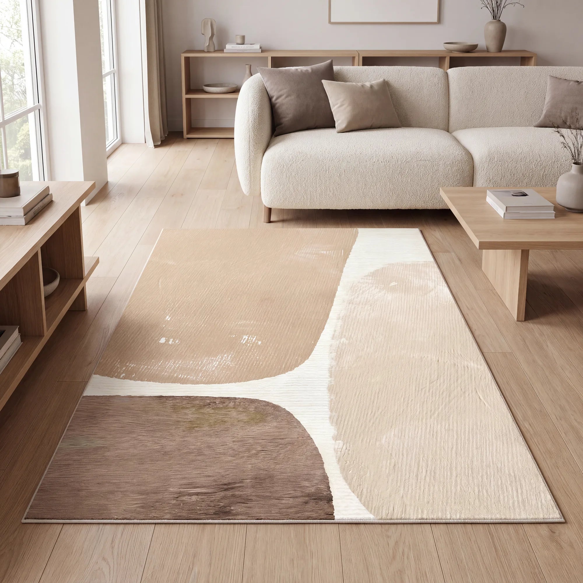 In- & Outdoor-Teppich Pebble Caramel waschbar