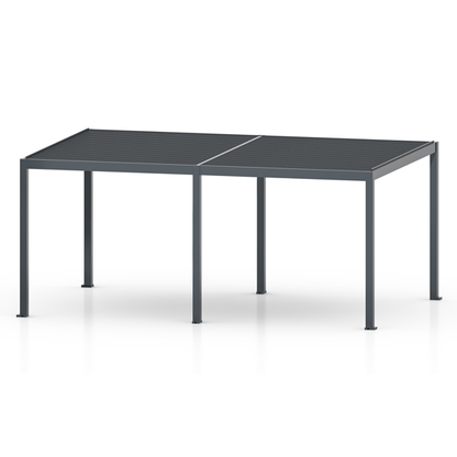 SkyShade Pro 4x5m Aluminium-Pergola mit LED & App-Steuerung – Anthrazit
