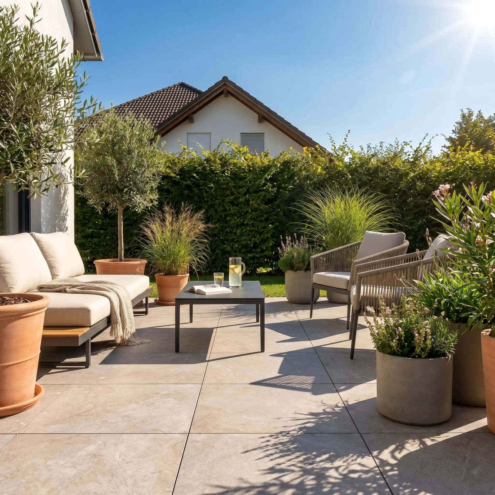 Terrassenplatte Quarz 60x60x2cm