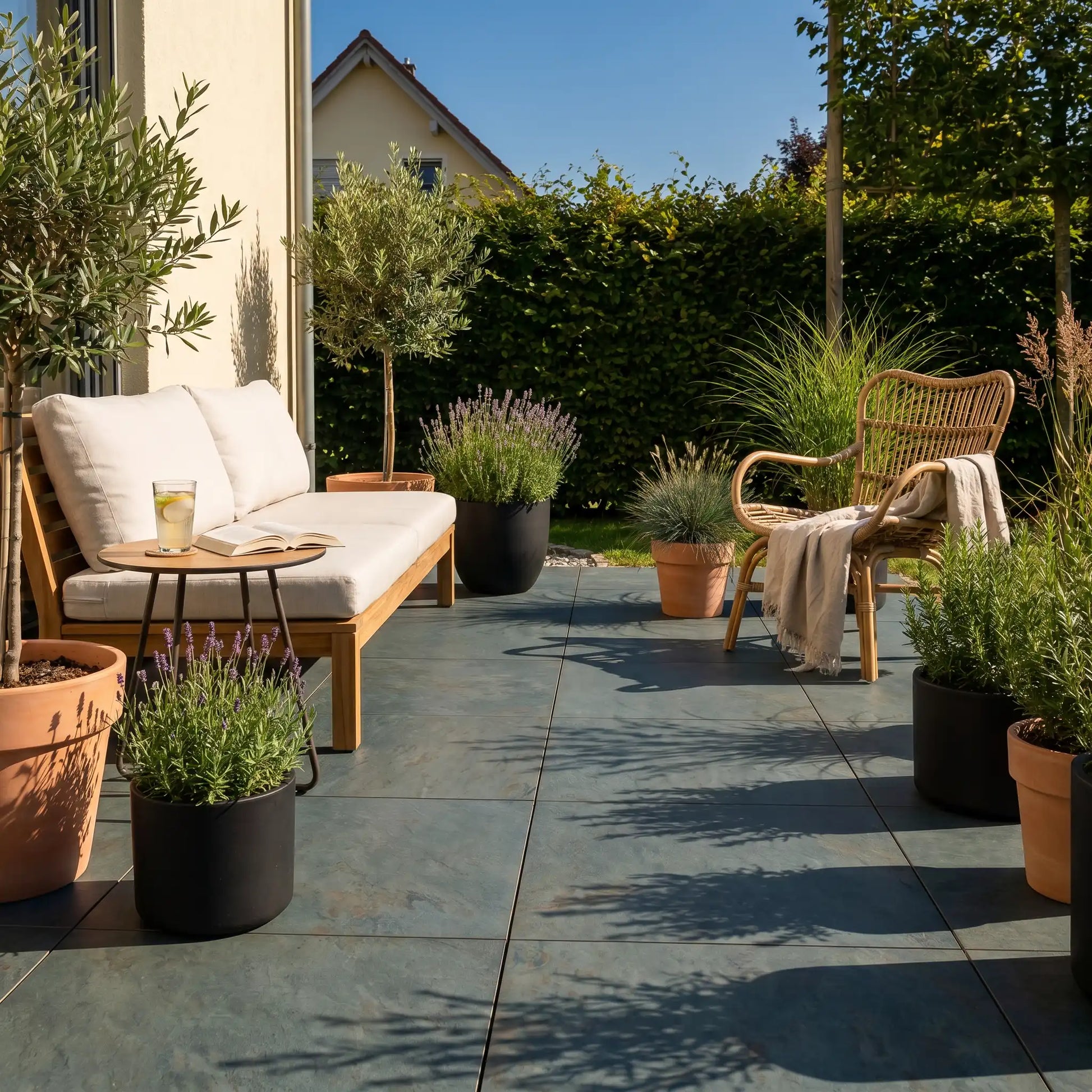 Komplettpaket Terrassenplatte Rustikal 60x60x2cm