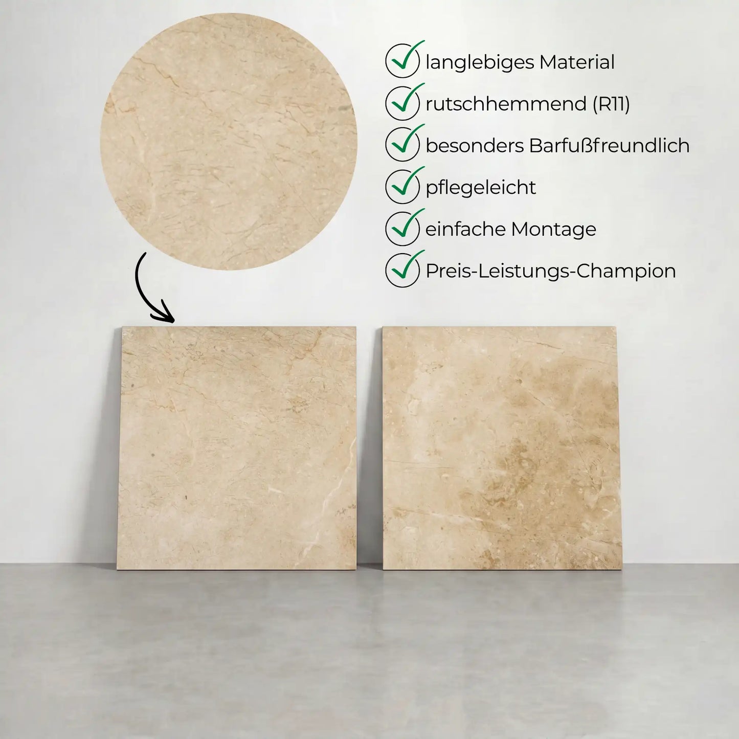 Terrassenplatte Sand 60x60x2cm