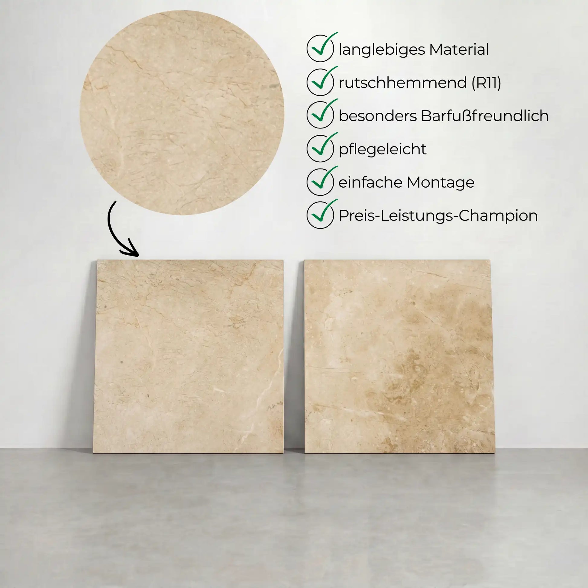 Terrassenplatte Sand 60x60x2cm