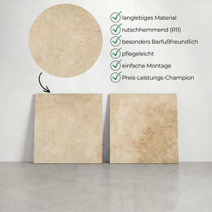 Terrassenplatte Sand 60x60x2cm