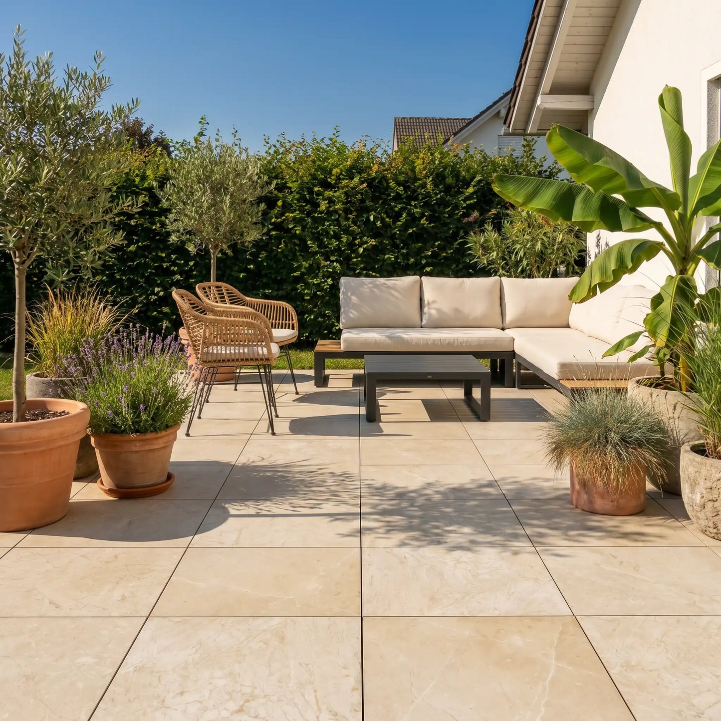 Terrassenplatte Sand 60x60x2cm