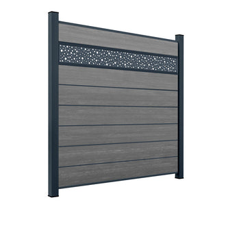 WPC Sichtschutzzaun ENZO Basalt - Style Anthrazit