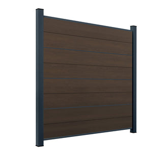 WPC Sichtschutzzaun ENZO Natur - Design Anthrazit