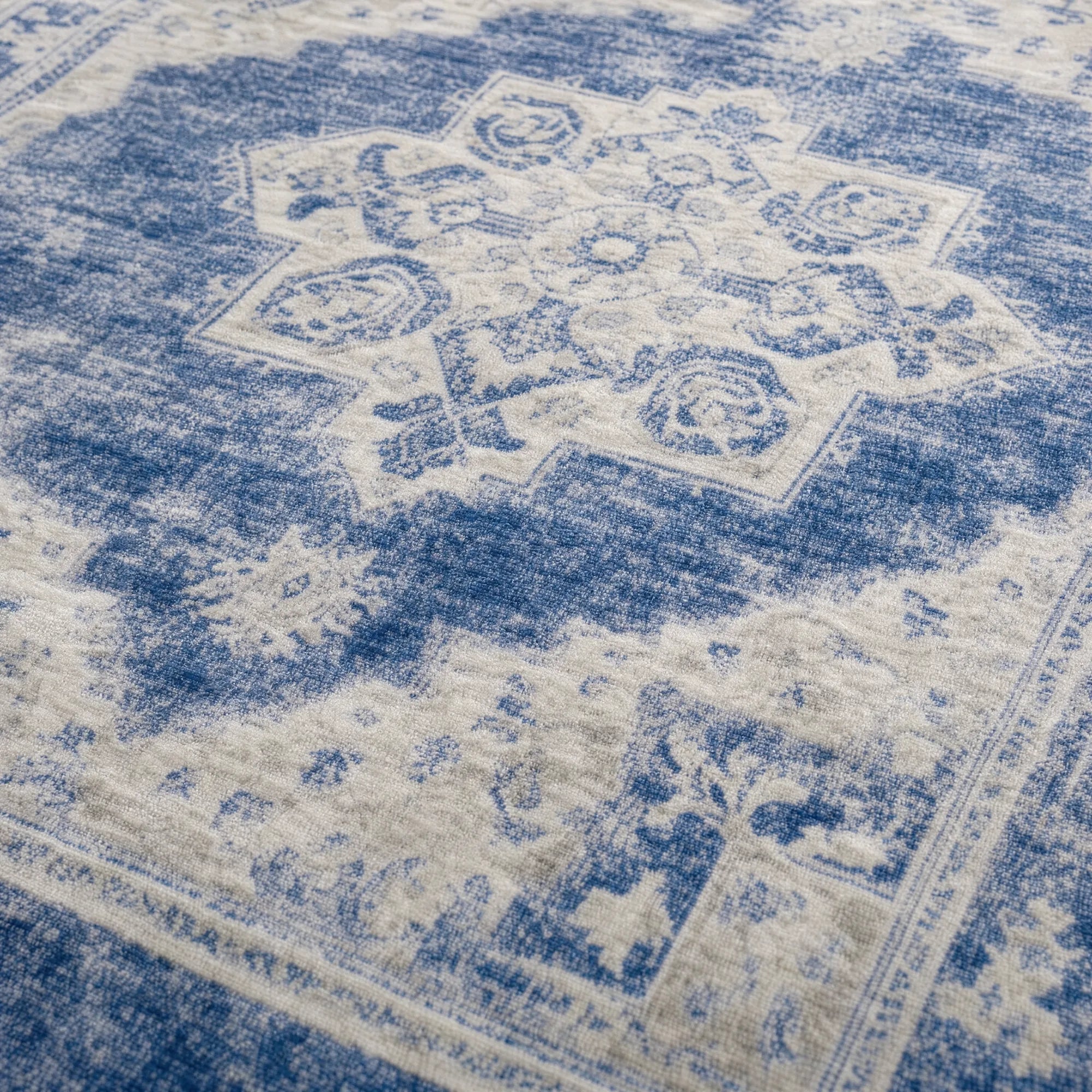 In- & Outdoor-Teppich Vintage Indigo waschbar