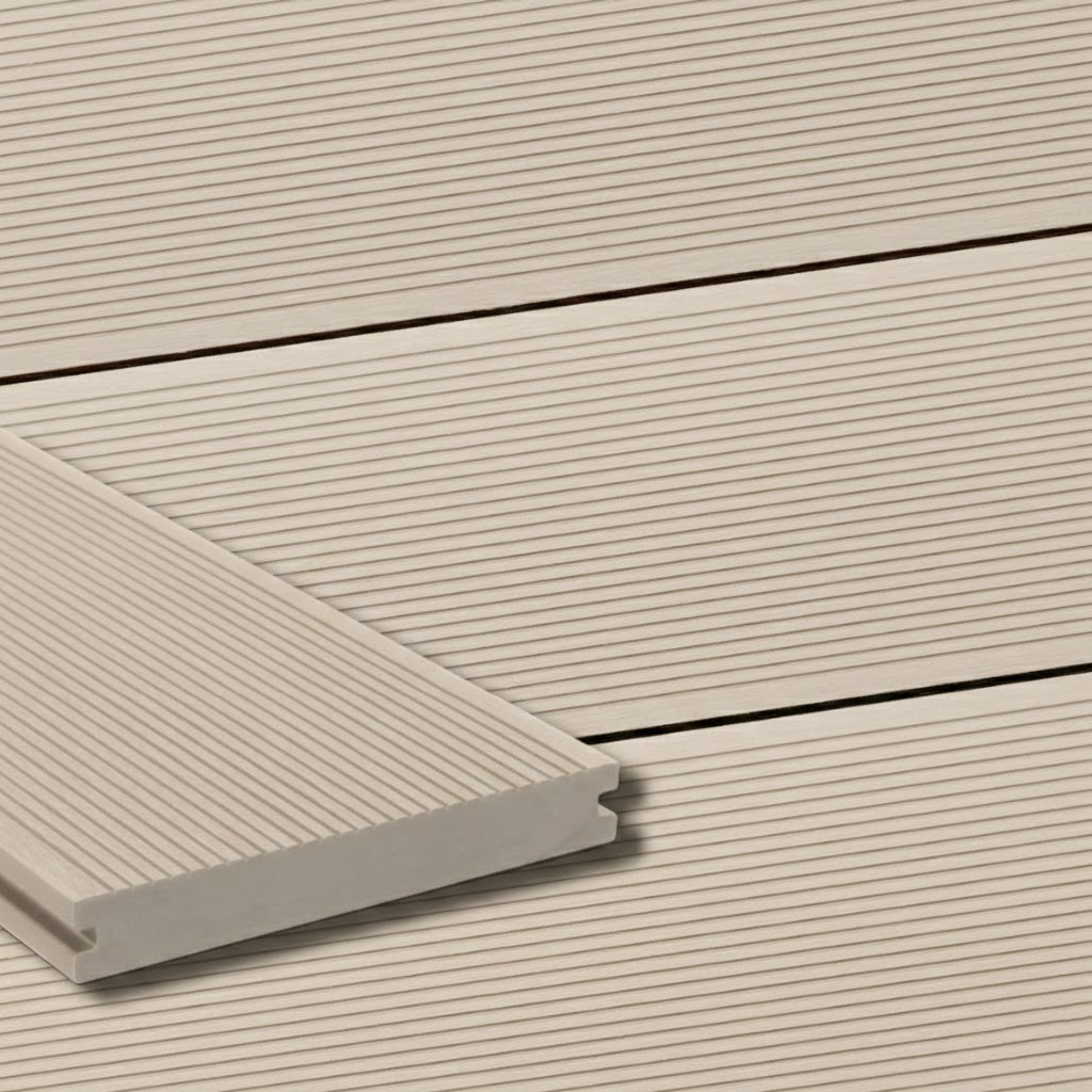 WPC Terrassendiele Massiv ECO Creme