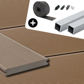 WPC-Komplettset Bangkirai ECO Massivdiele