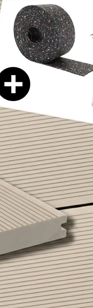 WPC-Komplettset Creme ECO Massivdiele