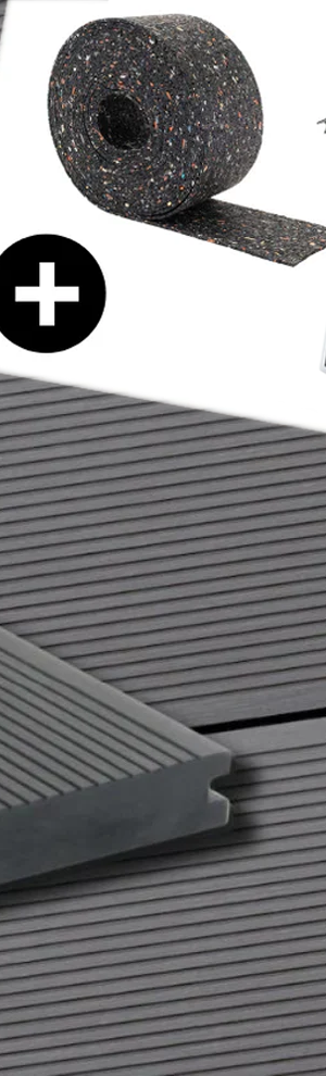 WPC-Komplettset Granit ECO Massivdiele