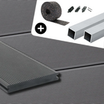 WPC-Komplettset Granit ECO Massivdiele