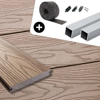 WPC-Komplettset Karamell Terra Massivdiele