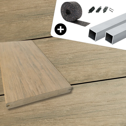 WPC-Komplettset Muskat Antik Massivdiele