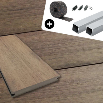 WPC-Komplettset Natur Antik Massivdiele