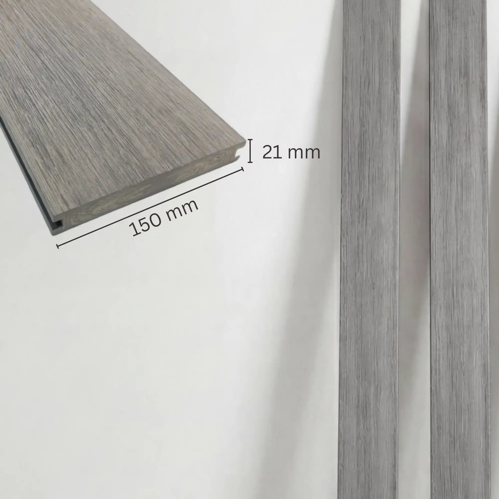 WPC-Komplettset Basalt Antik Massivdiele