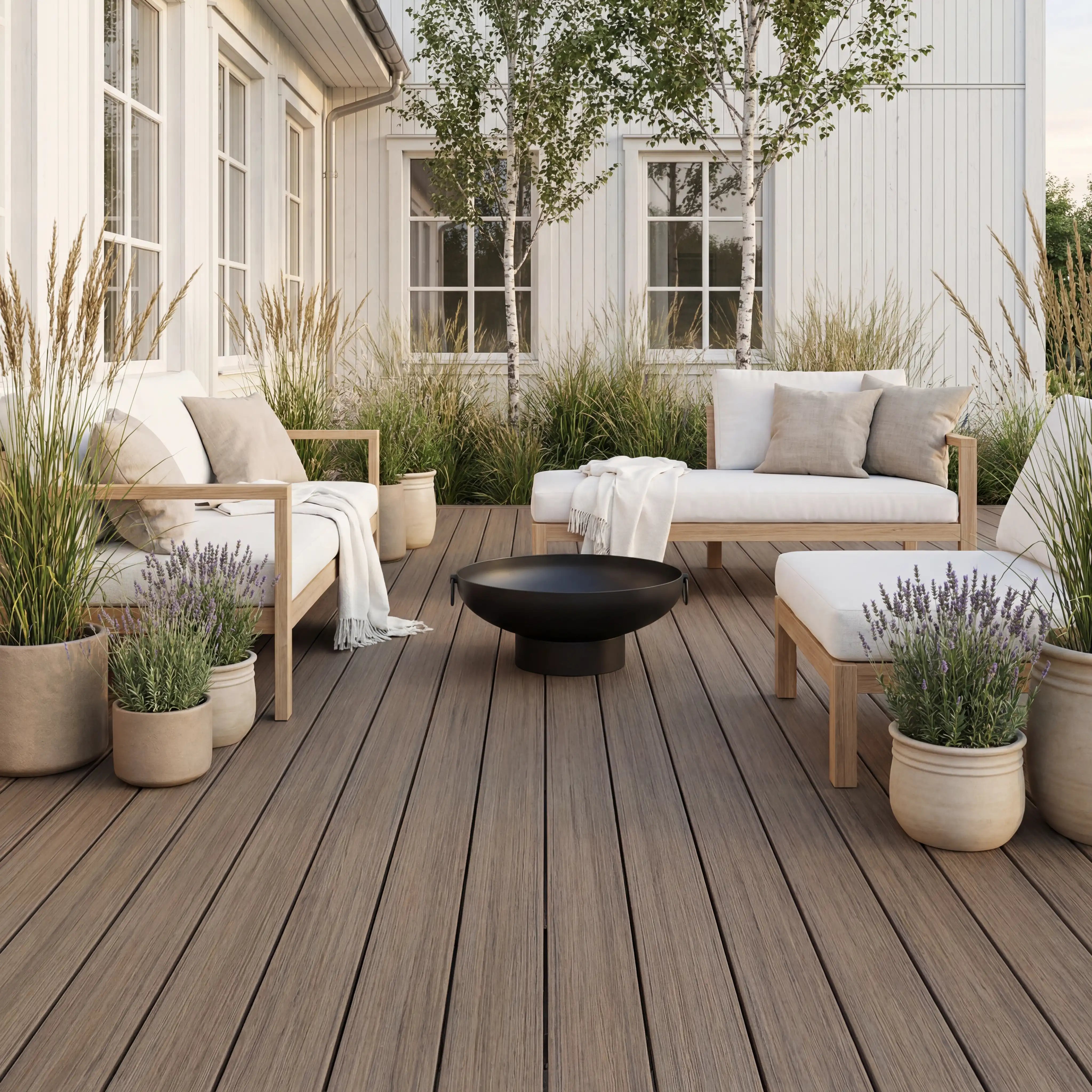 WPC-Komplettset Natur Antik Massivdiele