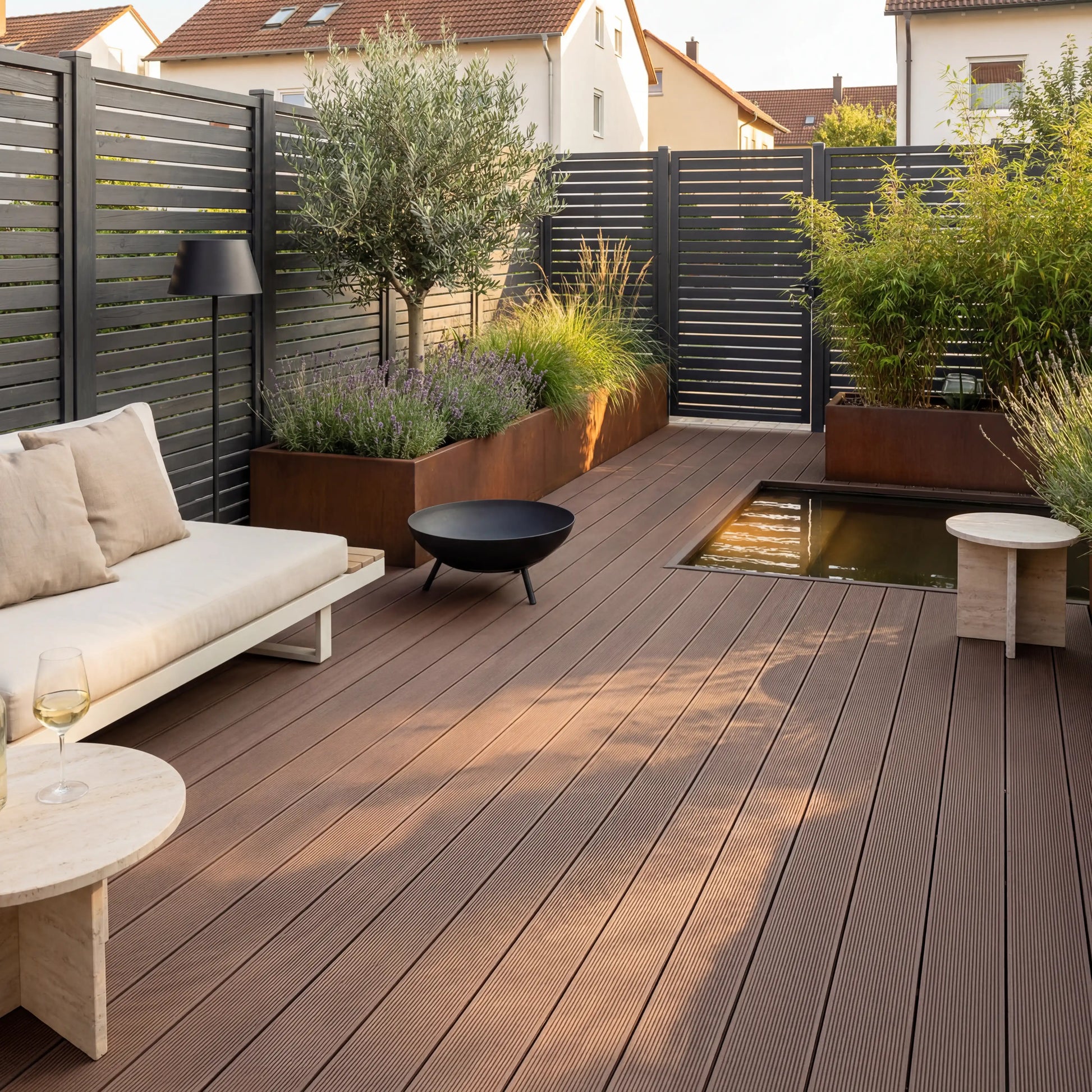 WPC Terrassendiele Massiv ECO Diamantnuss