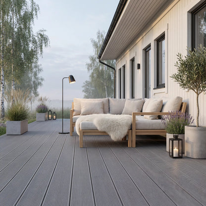 WPC-Komplettset Granit ECO Massivdiele