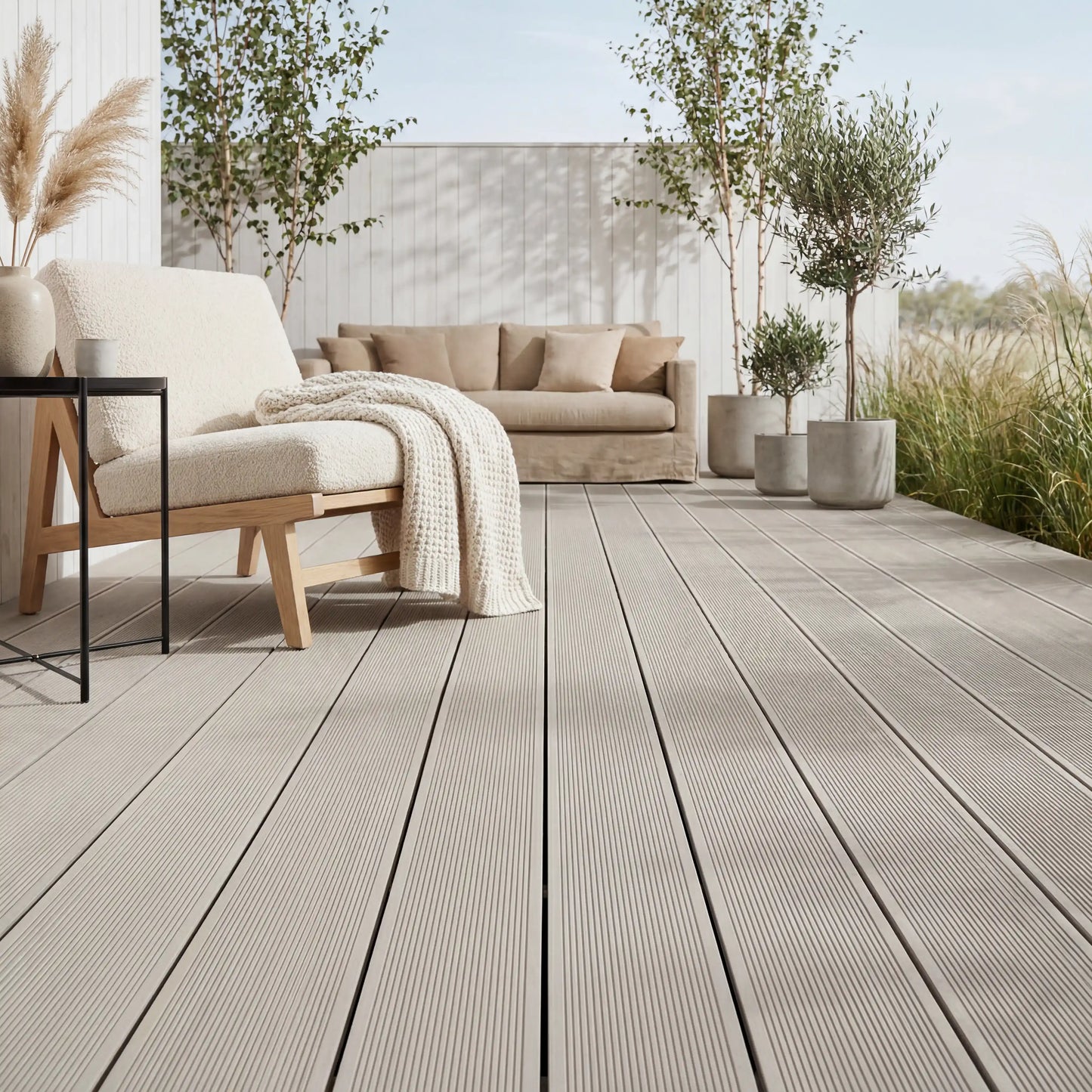 WPC Terrassendiele Massiv ECO Sand