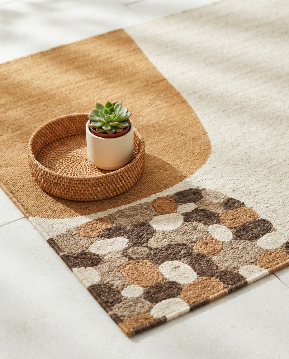 Outdoor Teppich Pebble Caramel Styling