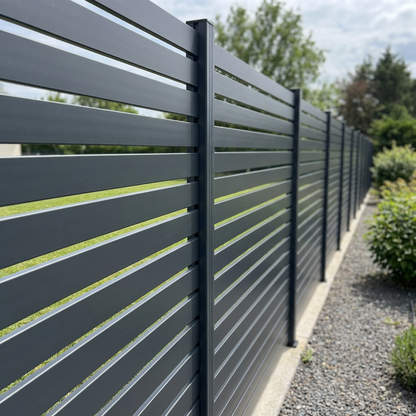 Aluminium Sichtschutzzaun MARIO Breit Anthrazit