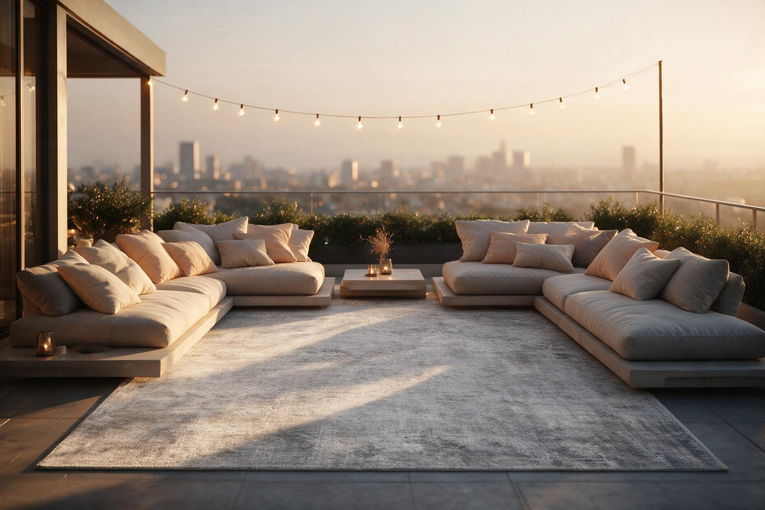 Outdoor Teppiche in Grau - Hero Terrasse